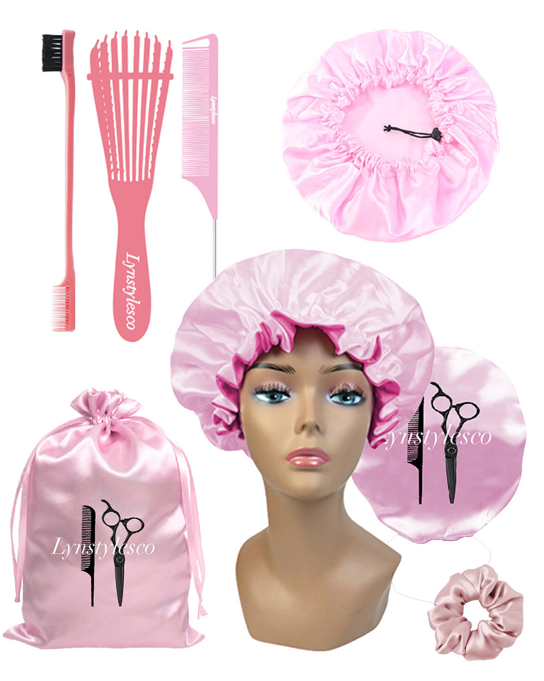Satin bonnet sets