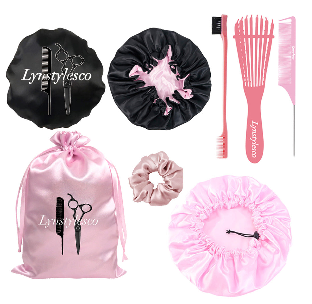 Satin bonnet sets