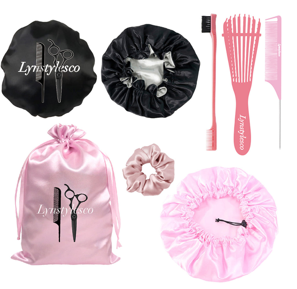 Satin bonnet sets