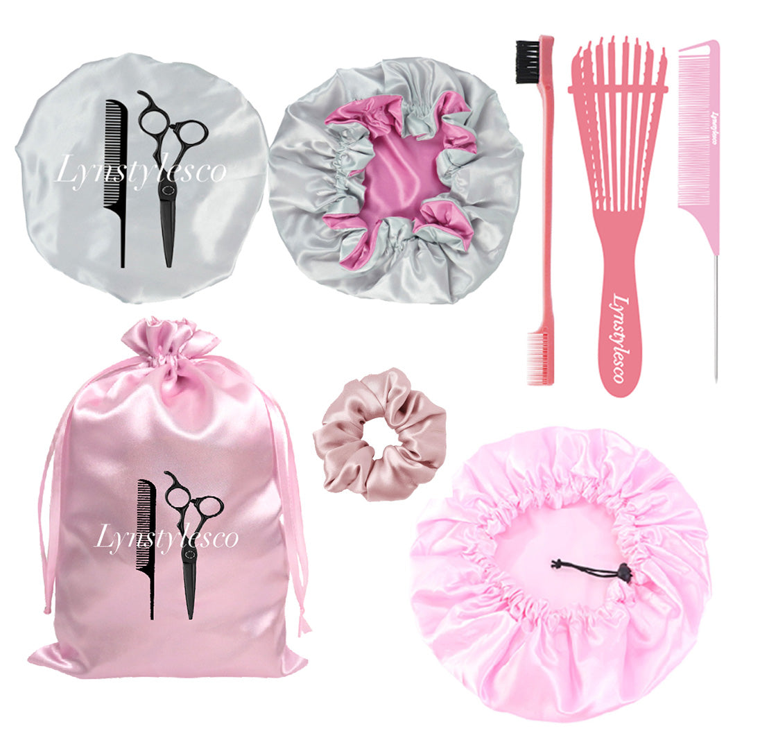 Satin bonnet sets