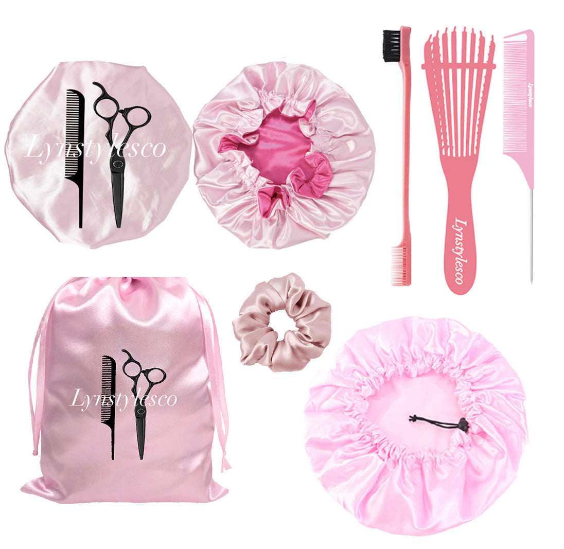 Satin bonnet sets