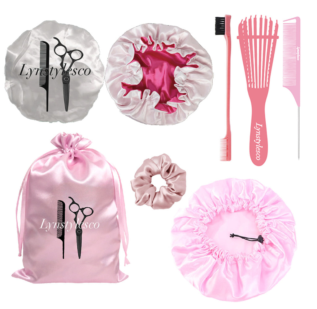 Satin bonnet sets